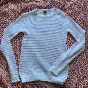 Theory white knit sweater medium